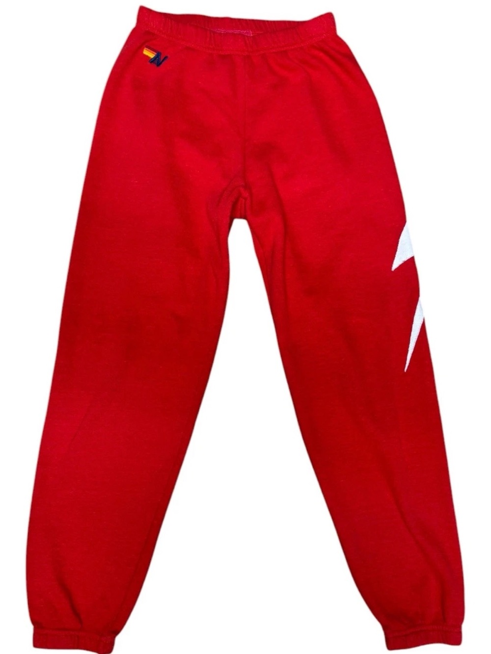Aviator Nation Red Sweatpants with White Star Detail size medium